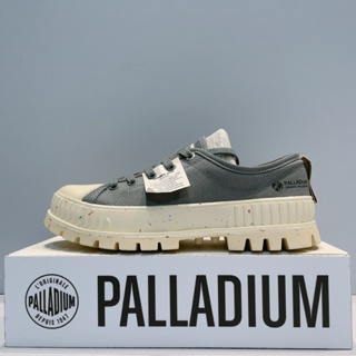 PALLADIUM PALLASHOCK LO 女生 灰 有機棉 低筒 巧克力 厚底 帆布鞋 77350-417