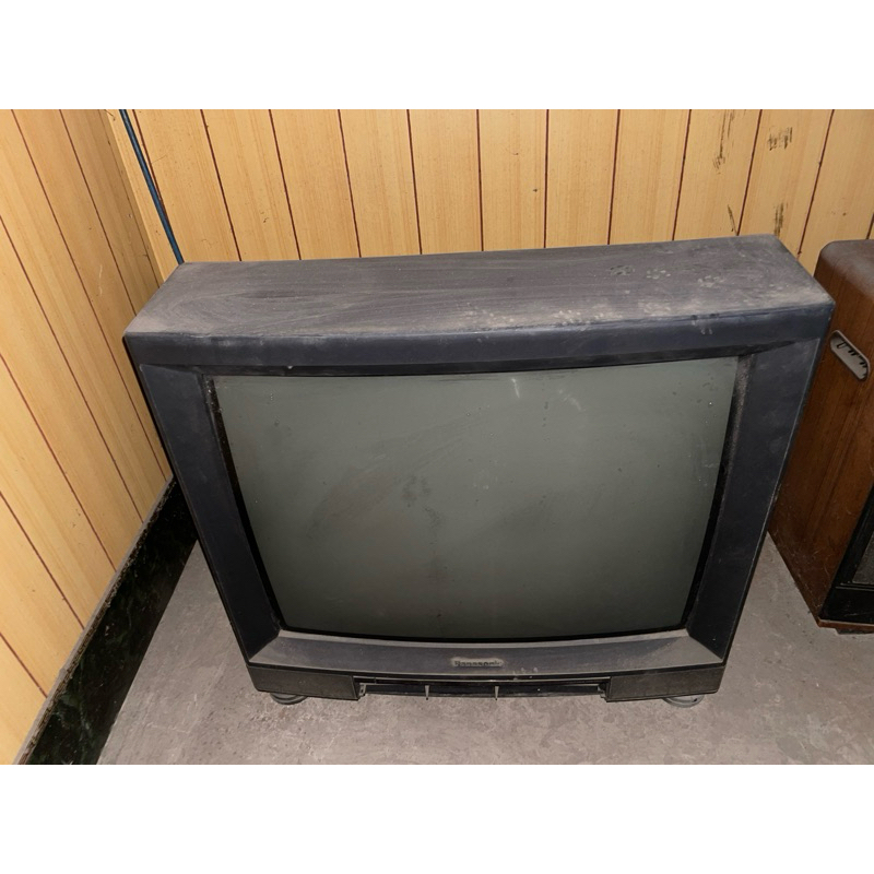二手復古壞國際牌電視傳統電視機26吋斗六二樓自取場景佈置道具