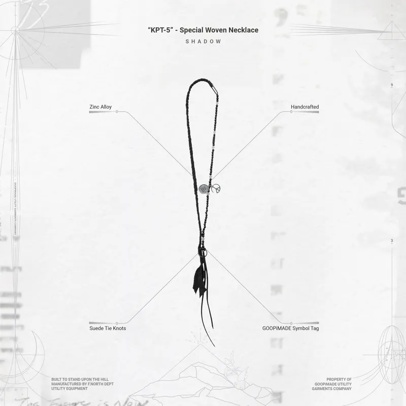 GOOPiMADE “KPT-5” - Special Woven Necklace - Shadow 項鍊 現貨