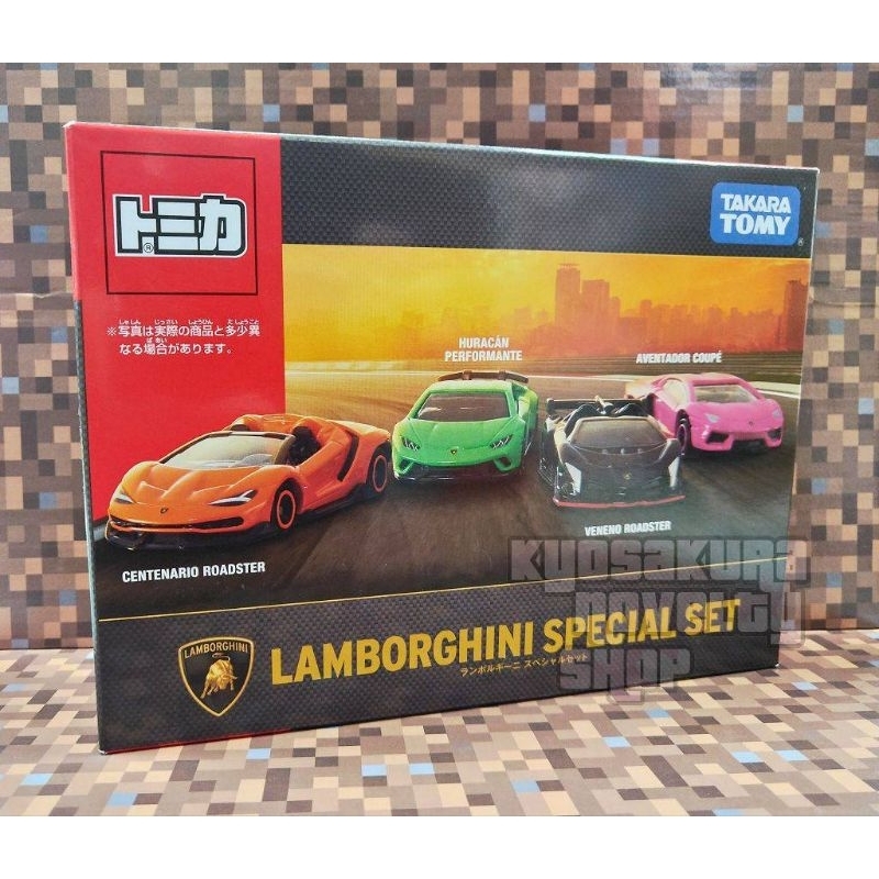 京櫻小舖 TOMICA トミカ 多美 Lamborghini 藍寶堅尼 特別版 4部車 禮盒組