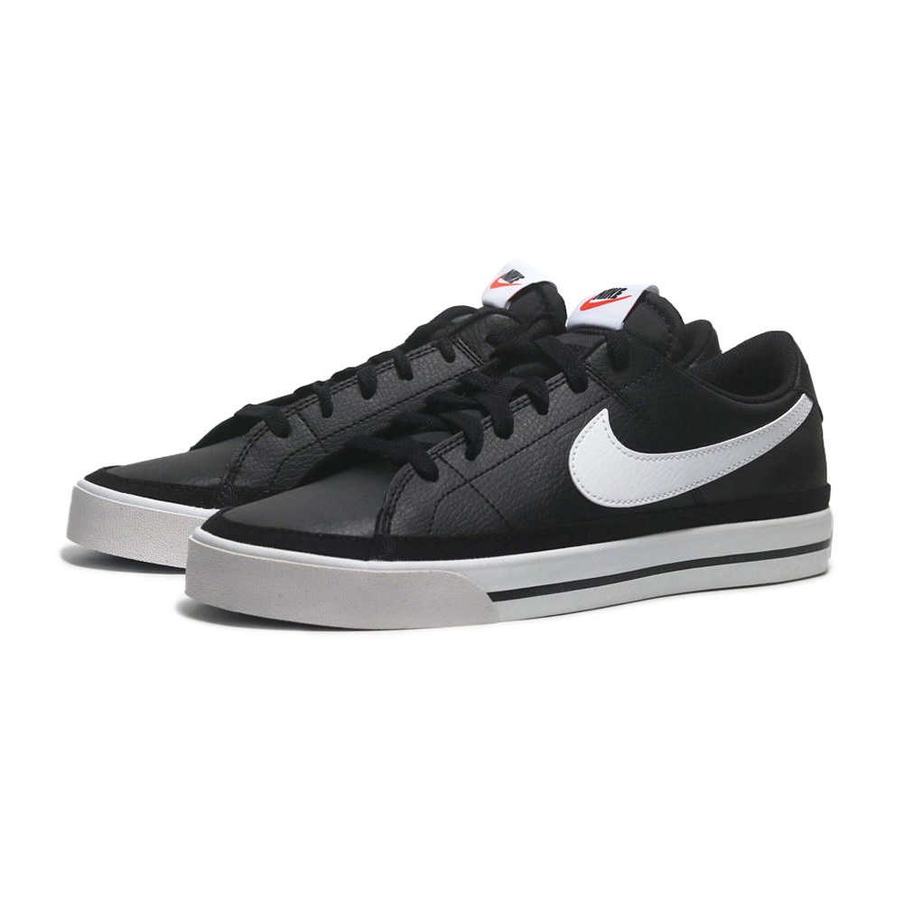 NIKE 休閒鞋 COURT LEGACY NN 黑白 皮革 復古 男 DH3162-001