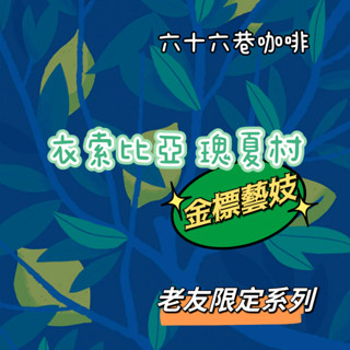 【六十六巷咖啡】老友限定｜衣索比亞｜班奇馬吉｜金標藝伎｜水洗｜瑰夏村｜半磅｜新鮮烘焙咖啡豆｜咖啡豆｜免運費