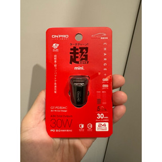 ONPRO GT-PD30AC 30W 車充 隱藏式 雙孔 PD快充 迷你車用充電器 usb-C usb-A 車載充電器