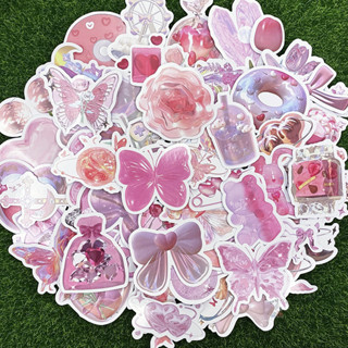 【現貨】🌸"60張入"反光 粉色3D 小清新 風格貼紙 PVC 防水貼紙 行李箱貼紙 安全帽貼紙 機車貼紙 手機貼紙