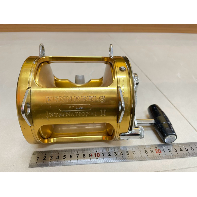 PENN REELS INTERNATIONAL Ⅱ 80TW 金 PENN 80 TW 鼓式捲線器 放長線 金騙