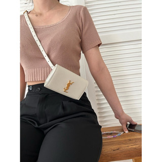 YSL M.BAG SUNSET腰包 白