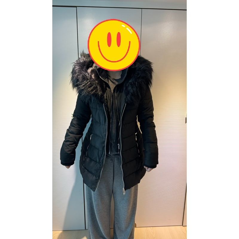 二手 Guess Winter Coat 黑色 羽絨外套 S 女用