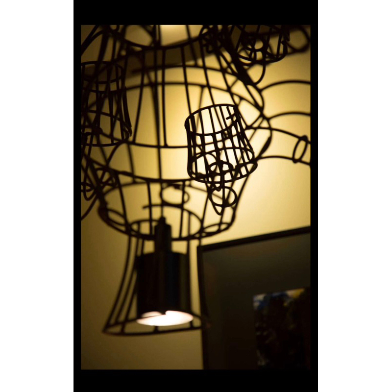 ［二手］吊燈 鐵花型吊燈 工業簡約風 創意藝術吊燈