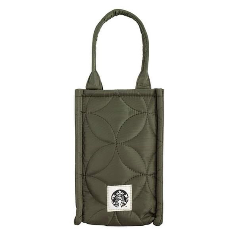星巴克 Starbucks 綠女神絎縫隨行杯袋 飲料袋 單杯飲料袋
