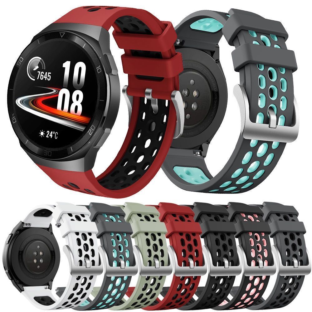 【熱賣】適用華為Huawei Watch GT2e/22mm 矽膠錶帶 透氣好帶 親膚 智能錶帶 替換錶帶 運動錶帶