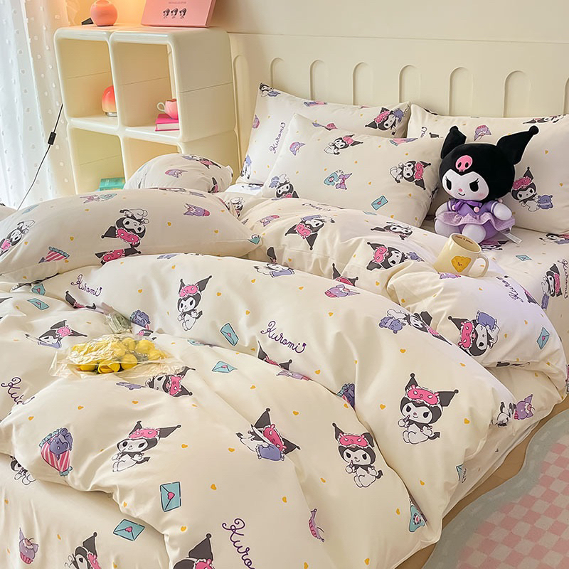 《台灣出貨》三麗歐童趣 酷洛米單人雙人床包床單被套滿版圖案 枕頭套被套 卡通款 專屬滿版