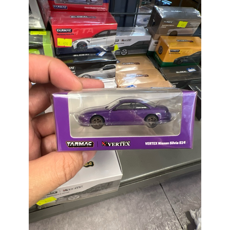 （小賈車庫）Tarmac Works 1/64 紫色 VERTEX Silvia S14 Purple Metallic