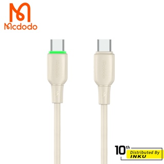 Mcdodo 麥多多 親膚 雙Type-C PD充電線 65W 傳輸線 快充線 閃充線 液態矽膠 LED燈 1.2M