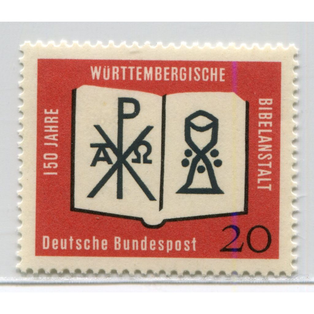 (集郵方寸，暢遊萬象) 外國郵票_德國 1962 符騰堡聖經會150年_1全 上品