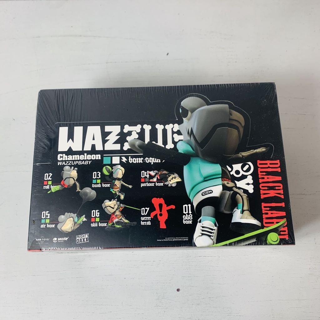 【Top1玩具店】現貨 Mighty Jaxx Lam Toys Wazzup 變色龍 半剖骨骼 聯名盲盒整中