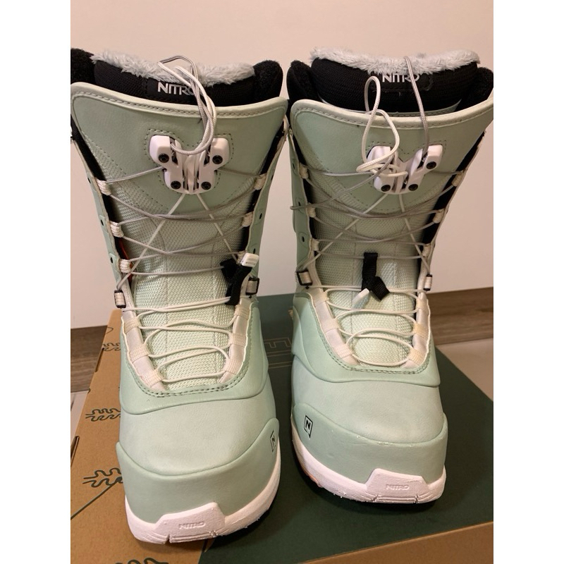 NITRO CROWN 雪鞋 us8 snowboard boots 薄荷白