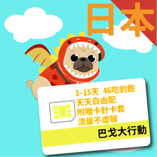 巴戈行動 日本旅遊每日高速流量 上網SIM卡 3~15天客製化方案 softbank