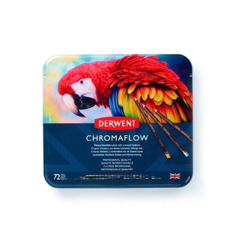 【時代中西畫材】英國 Derwent 德爾文 CHROMAFLOW  油性色鉛筆 72色