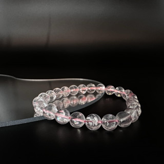 【Mars Crystal 】天然粉水晶阿賽斯特萊手鍊 /粉彩虹水晶手串 /粉阿賽/七彩粉水晶手鍊
