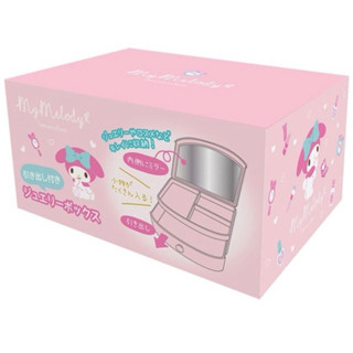 SANRIO 三麗鷗 美樂蒂 收納盒附鏡 飾品收納盒 桌上 辦公室 小物收納