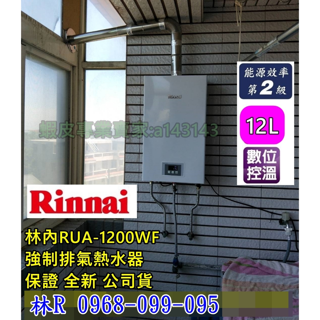 林內牌 RUA-1200WF 強制排氣式12L熱水器 天然瓦斯 桶裝瓦斯 (購買請看內容說明)