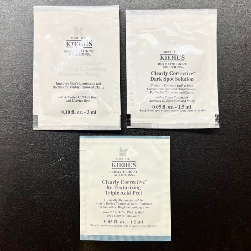 黑貓小舖🐈‍⬛｜Kiehl's 契爾氏 激光極淨白淡斑精華/激光極淨白機能水/激光三酸換膚精華液 試用包 小樣