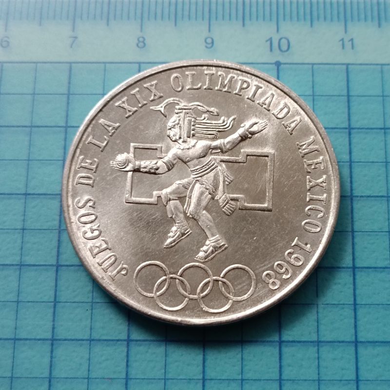 C1928墨西哥1968年25披索奧運紀念銀幣