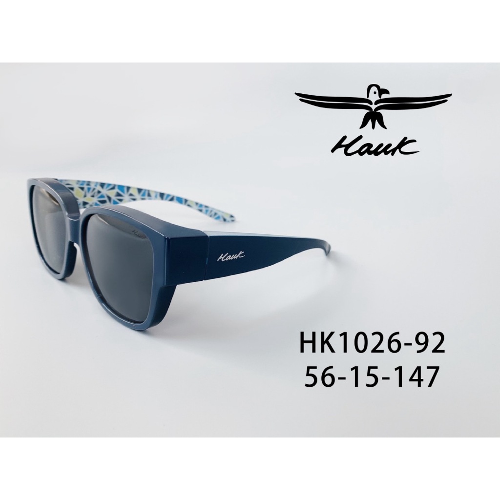 「原廠保固免運👌現貨」HAWK 偏光套鏡 HK1026 col.92 眼鏡族適用 墨鏡 太陽眼鏡 抗UV 開車 釣魚