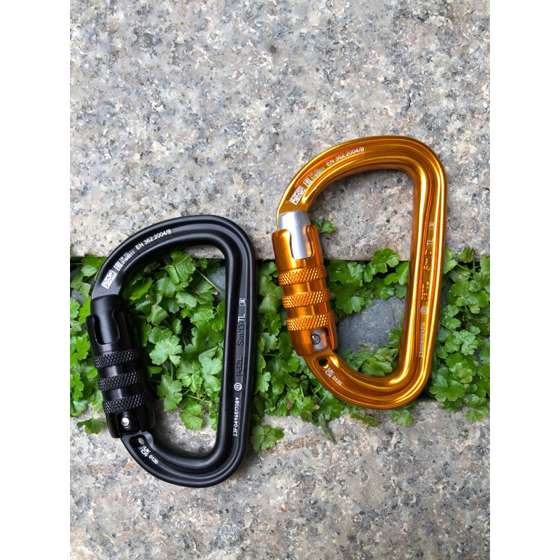 （戰術黑/金色）Petzl Sm'D 勾環 (三段自動鎖/螺母鎖）
