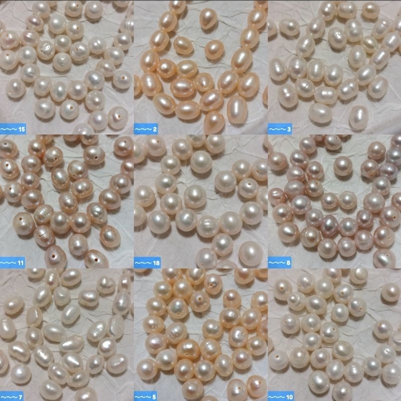 淡水珍珠 散珠(630)淡水珍珠 橫孔 竪孔 米珠 饅頭珠 水滴珠 異形珠 隨型珠 貝珠