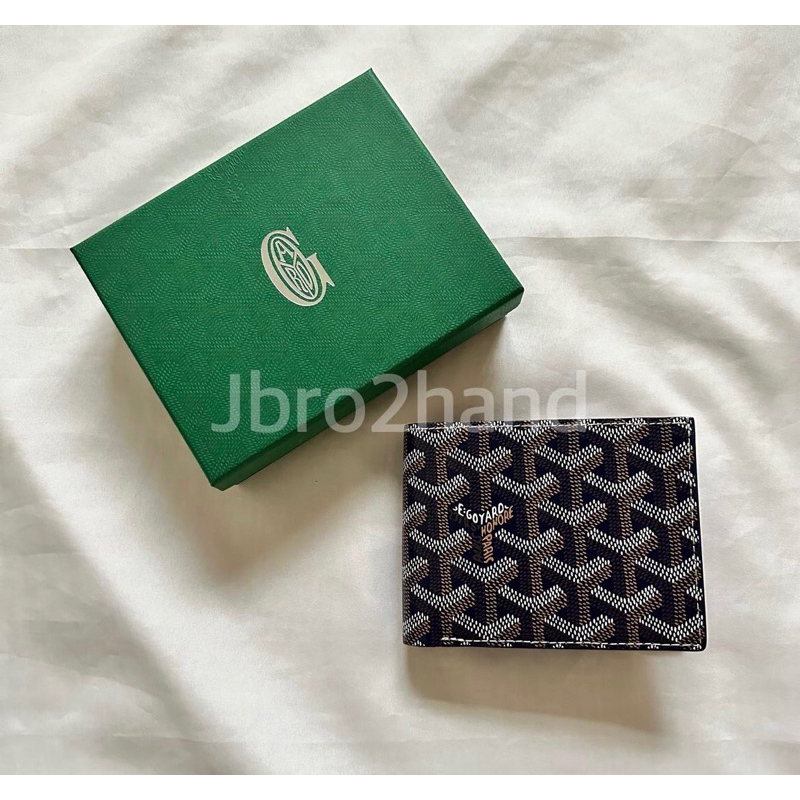 (Jbro2hand)現貨GOYARD Portefeuille Victoire高雅德 八卡短夾 深藍色 日本代購