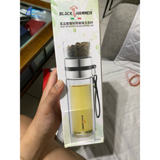 black hammer雙層耐熱玻璃泡茶杯 全新