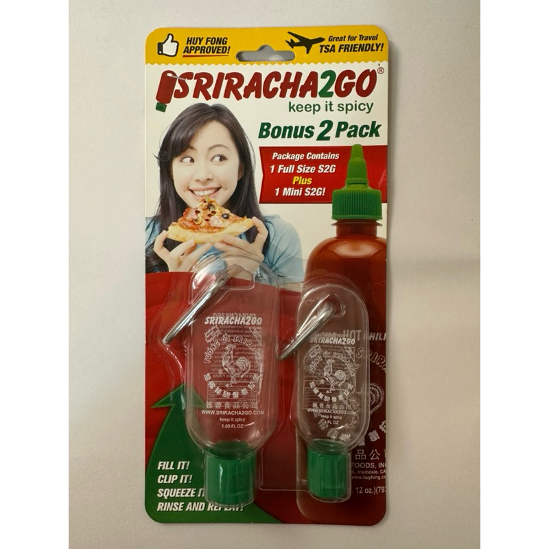 美國帶回 超稀有 全新未拆封 SRIRACHA 匯豐 是拉差 香甜 辣椒醬 隨身瓶 鑰匙圈