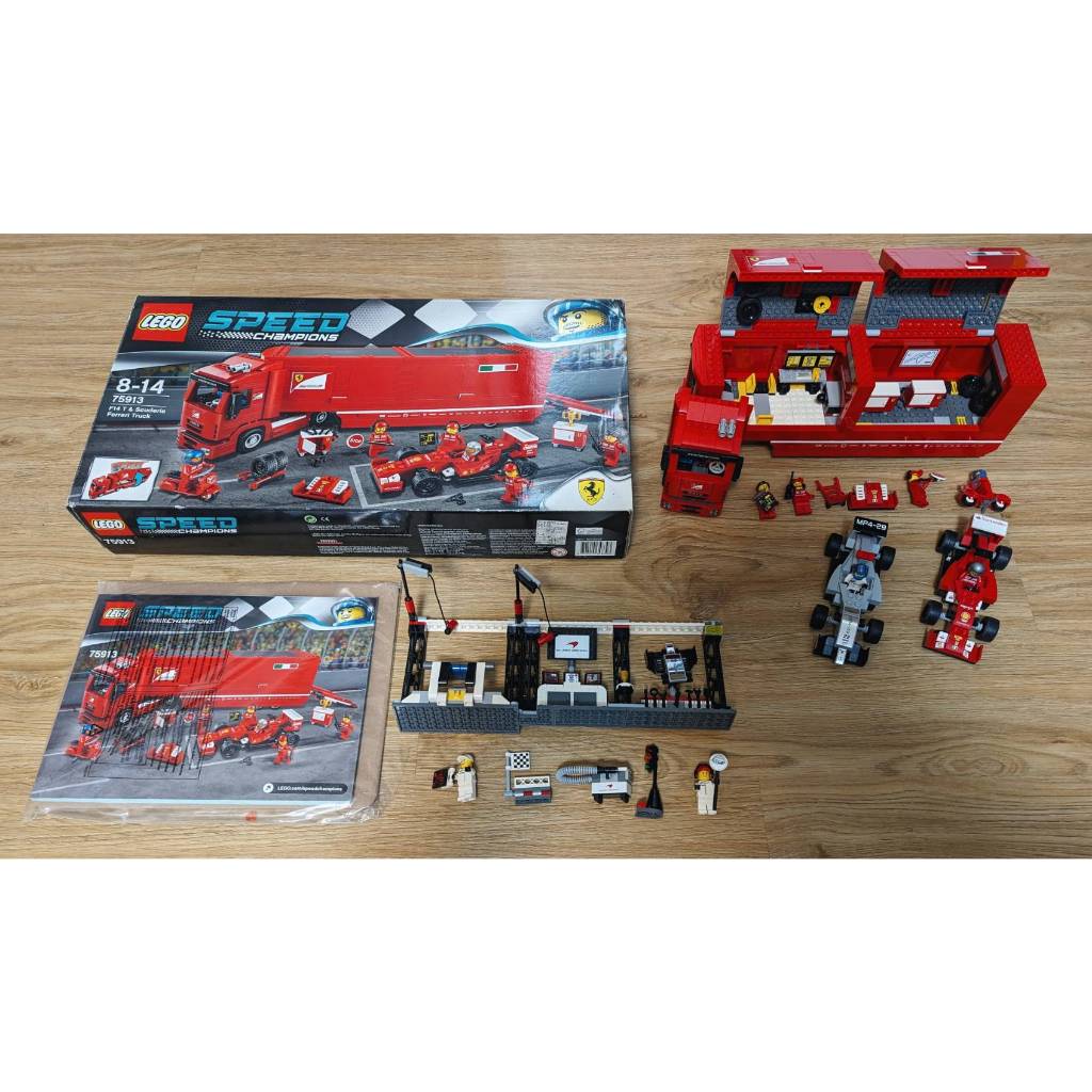 正版樂高 LEGO speed 75913法拉利貨櫃車 &amp; 75911麥拉倫，合售，尋找有緣人，誠可議，雙北可面交 ~