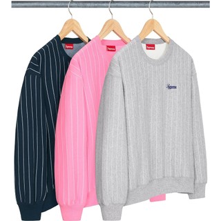 【紐約范特西】預購 SUPREME SS24 PINSTRIPE CREWNECK 棉T