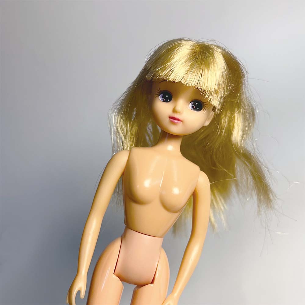 二手 早期 LICCA 莉卡 中長髮 金色 人偶 娃娃 日本 收藏 中國製 裸娃