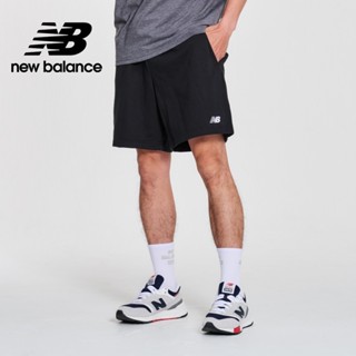 【New Balance】 NB 鬆緊抽繩棉質短褲_男性_黑色_MS41520BK