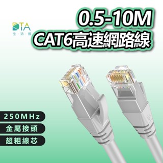 Cat.6網路線 0.5m~10m 金屬接頭 高速寬頻網路線 網路線 路由器 乙太網路線 RJ45 ADSL 完美生活館