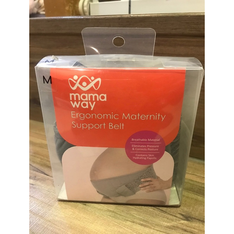 【二手】Mamaway 媽媽餵孕期蕾絲護膚機能托腹帶-M