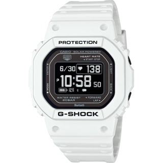 CASIO 卡西歐 G-SHOCK 多功能藍芽太陽能運動電子錶 手錶-白 DW-H5600-7