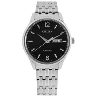 CITIZEN / 機械錶 數字刻度 日期星期 不鏽鋼手錶 黑色 / NH7500-53E / 40mm