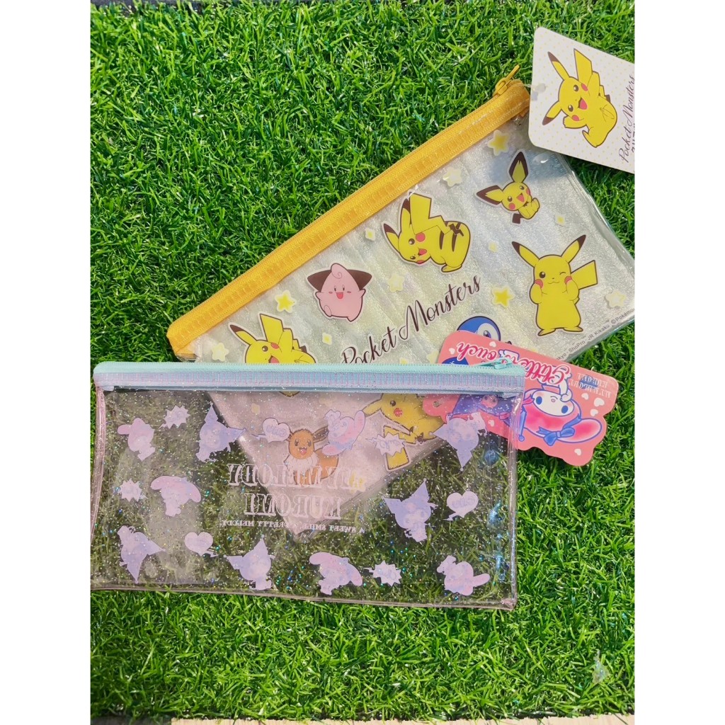《日本》 三麗鷗 美樂蒂 庫洛米  神奇寶貝 果凍拉鍊式筆袋 口罩包 ！