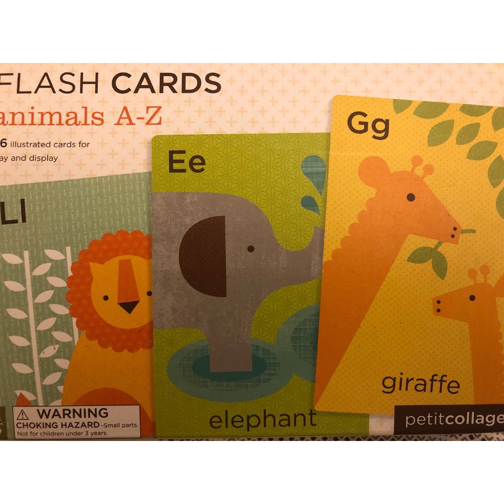 Petit Collage Flash cards| 英文字母藝術圖卡：animal a-z