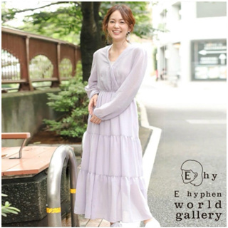 專櫃洋裝 日系服飾🔥原價$2190 E hyphen 淺紫色洋裝 優雅 甜美氣質 幸福飄逸 蛋糕裙洋裝 休閒服飾