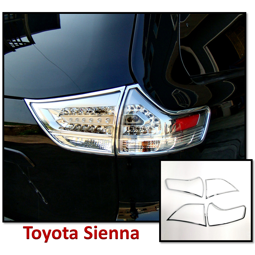 圓夢工廠 Toyota Sienna XL30 2010~2020 SIENNA 改裝 鍍鉻銀 車燈框 後燈框 尾燈框