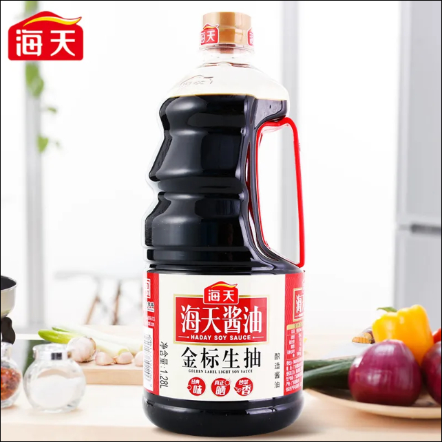 愛吃貨 海天金標生抽1280ml*1壺醃製炒菜涼拌調味料蘸料釀造醬油