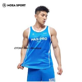 【OTOKO Men's Boutique】MOEA SPORT 墨立方:MAX-PRO健身運動背心／藍色(台灣獨家代理