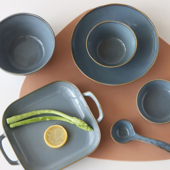[現貨出清]【JUST HOME】寧靜海陶瓷系列餐具-共6款《WUZ屋子-台北》餐碗 湯碗 飯碗 調味碟 湯匙 雙耳方盤
