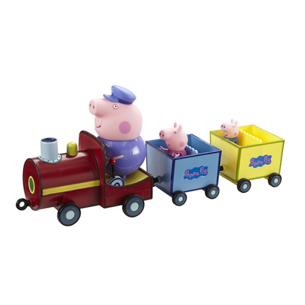 二手✨佩佩豬 粉紅豬小妹 爺爺 火車 Peppa Pig 豬爺爺單節火車 佩琪 豬爺爺火車 豬爺爺的火車 歡樂火車組