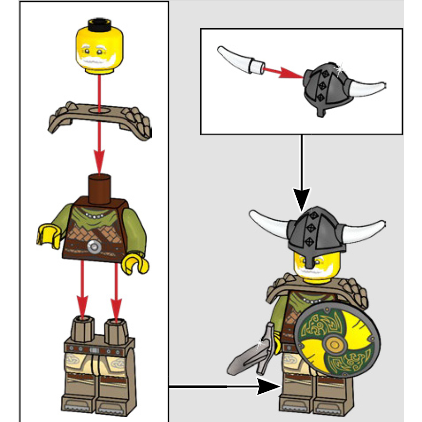 磚家 LEGO 樂高 人偶 Viking Chieftain 維京人 酋長 idea169 21343 含 武器